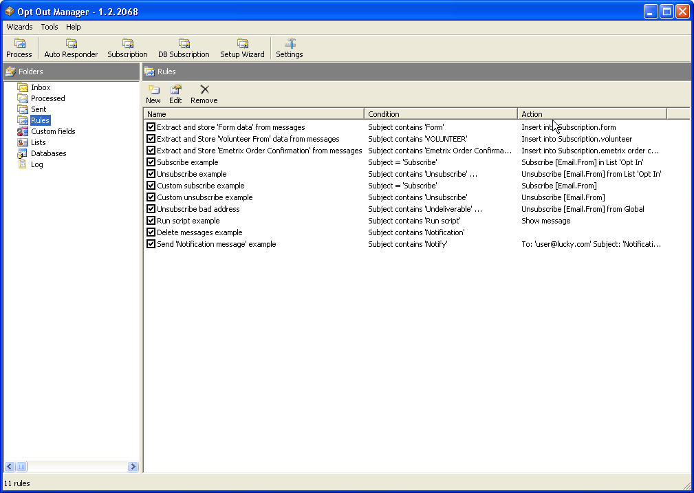 Email List management